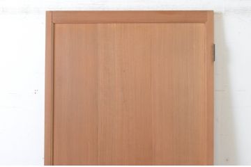 アンティーク建具　黒檀(コクタン)のつまみ付き!!柾目の美しい扉1枚(木製扉、ドア)(R-065475)