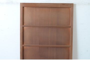 アンティーク建具　黒檀(コクタン)のつまみ付き!!柾目の美しい扉1枚(木製扉、ドア)(R-065475)