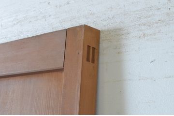 アンティーク建具　黒檀(コクタン)のつまみ付き!!柾目の美しい扉1枚(木製扉、ドア)(R-065475)