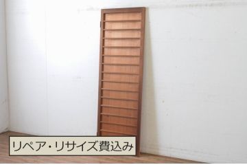 アンティーク建具　美しい柾目が魅力的な舞良戸1枚(まいらど、扉、ドア、板戸)(R-065476)