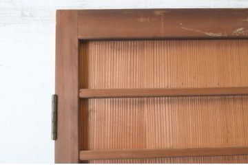 アンティーク建具　美しい柾目が魅力的な舞良戸1枚(まいらど、扉、ドア、板戸)(R-065476)
