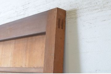 アンティーク建具　美しい柾目が魅力的な舞良戸1枚(まいらど、扉、ドア、板戸)(R-065476)