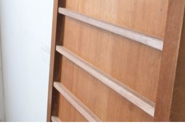 アンティーク建具　美しい柾目が魅力的な舞良戸1枚(まいらど、扉、ドア、板戸)(R-065476)