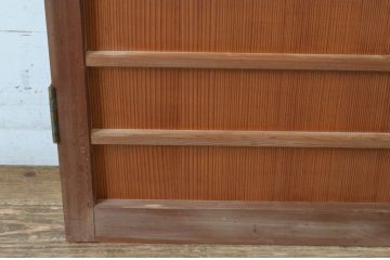 アンティーク建具　美しい柾目が魅力的な舞良戸1枚(まいらど、扉、ドア、板戸)(R-065476)