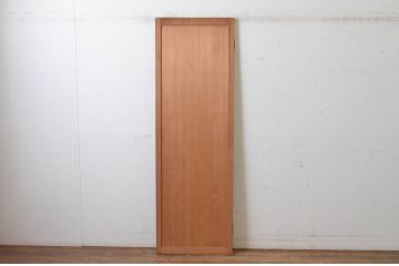 アンティーク建具　美しい柾目が魅力的な舞良戸1枚(まいらど、扉、ドア、板戸)(R-065476)