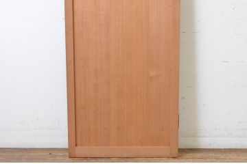 アンティーク建具　美しい柾目が魅力的な舞良戸1枚(まいらど、扉、ドア、板戸)(R-065476)
