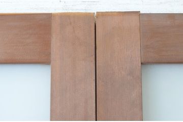 アンティーク建具　レトロなお部屋作りにおすすめなガラス戸2枚セット(きつね格子、狐格子、引き戸、格子戸、マス目、升目)(R-065478)
