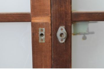 アンティーク建具　和モダンな雰囲気溢れるガラス戸2枚セット(引き戸)(R-065479)
