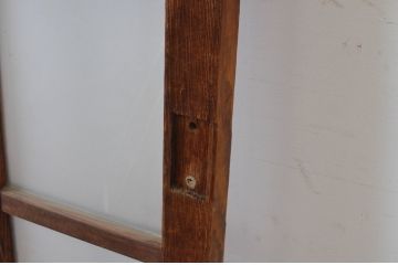 アンティーク建具　和モダンな雰囲気溢れるガラス戸2枚セット(引き戸)(R-065479)