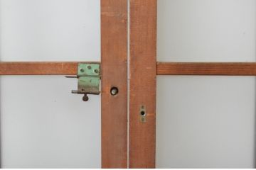 アンティーク建具　和モダンな雰囲気溢れるガラス戸2枚セット(引き戸)(R-065479)