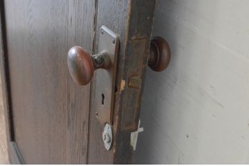 アンティーク建具　大正ロマン 古い洋館のドア1枚(扉、木製扉)(R-065483)