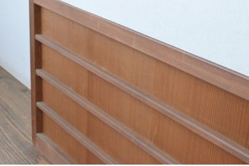 アンティーク建具　　腰板柾目に横桟の入った障子戸2枚セット(引き戸)(R-065484)