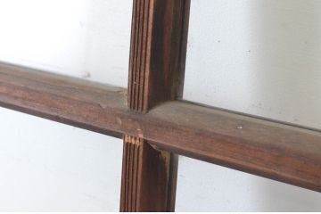 アンティーク建具　経年を感じさせる木味が魅力のガラス戸1枚(引き戸)(R-065488)