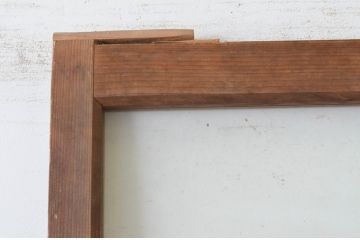 アンティーク建具　明るい木味が魅力のガラス戸1枚(引き戸)(R-065489)