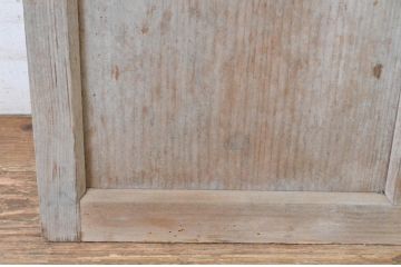 アンティーク建具　明るい木味が魅力のガラス戸1枚(引き戸)(R-065489)
