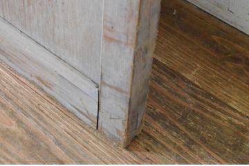 アンティーク建具　明るい木味が魅力のガラス戸1枚(引き戸)(R-065489)