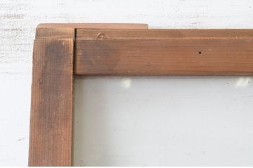 アンティーク建具　明るい木味が魅力のガラス戸1枚(引き戸)(R-065489)