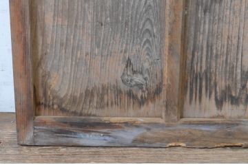 アンティーク建具　温かみのある木味が魅力のガラス戸1枚(引き戸)(R-065491)