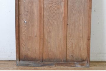 アンティーク建具　温かみのある木味が魅力のガラス戸1枚(引き戸)(R-065491)