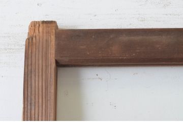 アンティーク建具　レトロな雰囲気のガラス窓付き扉1枚(木製ドア、ガラスドア、開き戸)(R-065494)