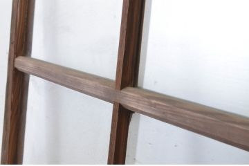 アンティーク建具　レトロな雰囲気のガラス窓付き扉1枚(木製ドア、ガラスドア、開き戸)(R-065494)