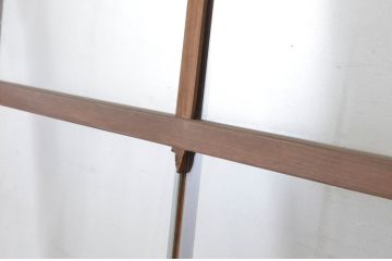 アンティーク建具　レトロな雰囲気のガラス窓付き扉1枚(木製ドア、ガラスドア、開き戸)(R-065494)