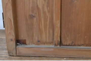 アンティーク建具　レトロな雰囲気のガラス窓付き扉1枚(木製ドア、ガラスドア、開き戸)(R-065494)