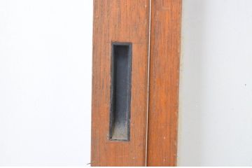 アンティーク建具　レトロデザインのダイヤガラス入りガラス戸4枚セット(引き戸)(R-065495)