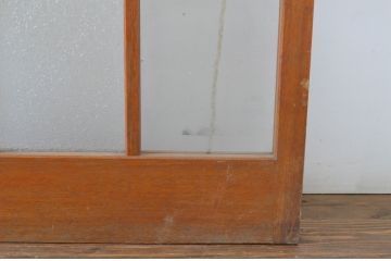 アンティーク建具　レトロデザインのダイヤガラス入りガラス戸4枚セット(引き戸)(R-065495)