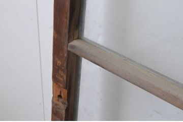 アンティーク建具　大正ロマンデザイン　経年の味わい深いガラス戸2枚セット(引き戸)(R-065496)