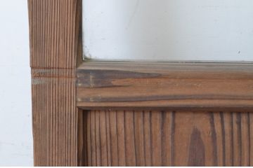 アンティーク建具　経年を感じさせる木味が魅力のガラス戸1枚(引き戸)(R-065497)