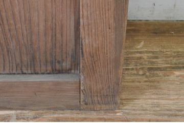 アンティーク建具　経年を感じさせる木味が魅力のガラス戸1枚(引き戸)(R-065497)