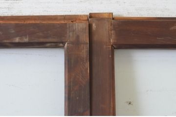 アンティーク建具　経年の趣ある木味が魅力のガラス戸4枚セット(引き戸)(R-065500)