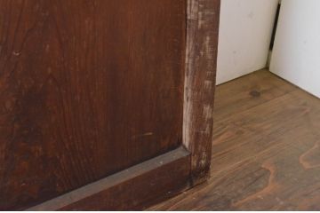 アンティーク建具　経年の趣ある木味が魅力のガラス戸4枚セット(引き戸)(R-065500)