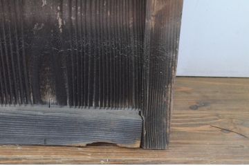 アンティーク建具　経年の趣ある木味が魅力のガラス戸4枚セット(引き戸)(R-065502)