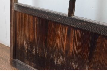 アンティーク建具　経年の趣ある木味が魅力のガラス戸2枚セット(引き戸)(R-065503)