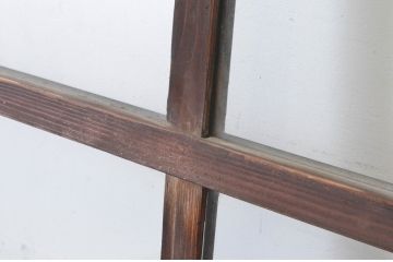 アンティーク建具　経年の趣ある木味が魅力のガラス戸2枚セット(引き戸)(R-065503)