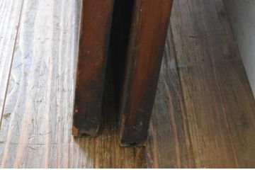 アンティーク建具　経年の趣ある木味が魅力のガラス戸2枚セット(引き戸)(R-065503)
