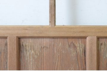 アンティーク建具　経年の趣ある木味が魅力のガラス戸4枚セット(引き戸)(R-065504)