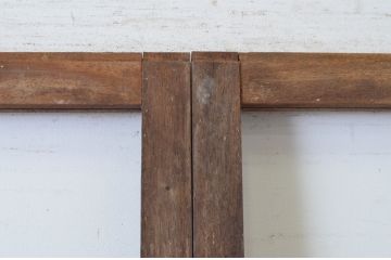 アンティーク建具　経年の趣ある木味が魅力のガラス戸4枚セット(引き戸)(R-065504)