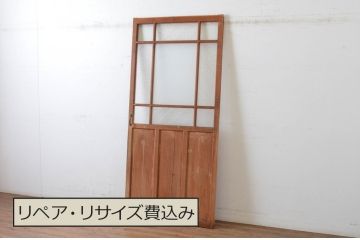 アンティーク建具　大正ロマンの雰囲気香るガラス引き戸1枚(ガラス戸)(R-065506)