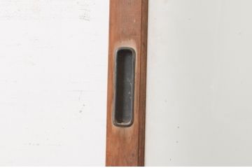 アンティーク建具　上手物!!両面面取り加工　温かみのある木味が魅力のガラス戸2枚セット(引き戸、格子戸、マス目)(R-065510)