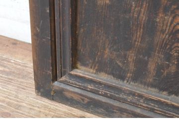 アンティーク建具　腰板の丁寧な面取りがおしゃれなガラスドア1枚(扉、ガラス扉、木製ドア)(R-065512)