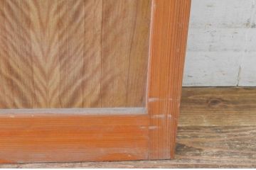アンティーク建具　昭和レトロ　かわいいデザインが魅力のガラス戸1枚(引き戸)(R-065515)