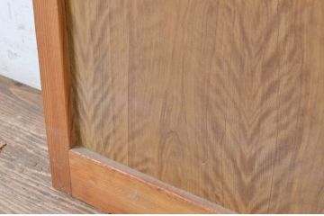 アンティーク建具　昭和レトロ　かわいいデザインが魅力のガラス戸1枚(引き戸)(R-065515)
