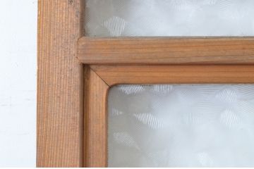 ビンテージ建具　昭和レトロ　かわいいデザインが魅力のガラス戸1枚(引き戸、ヴィンテージ)(R-065516)