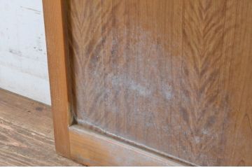 ビンテージ建具　昭和レトロ　かわいいデザインが魅力のガラス戸1枚(引き戸、ヴィンテージ)(R-065516)