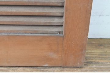 ビンテージ建具　チェッカーガラスの背の高いガラス戸2枚セット(引き戸、ヴィンテージ)(R-065517)