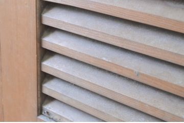 ビンテージ建具　チェッカーガラスの背の高いガラス戸2枚セット(引き戸、ヴィンテージ)(R-065517)