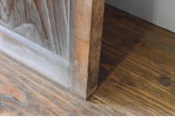 ビンテージ建具　経年を感じさせる木味が魅力の雨戸3枚セット(板戸、引き戸、ヴィンテージ)(R-065524)